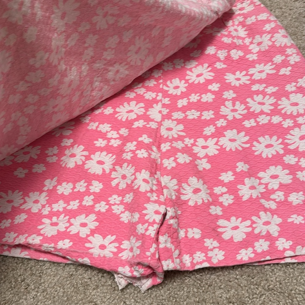Vintage 70s Point of View Pink & White Flower Skort - Picture 3 of 11